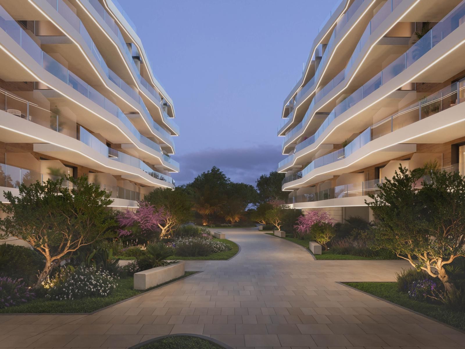 Resa Estates apartments new Marina bofoch Ibiza building night.jpeg